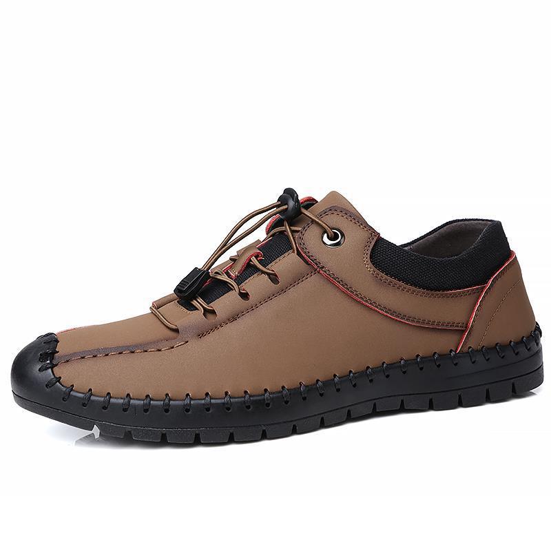 

Мужская обувь 2025 года, осень, новые мужские повседневные кожаные туфли, повседневная обувь для активного отдыха, ленивая обувь, дышащая спортивная мужская обувь 38 хаки