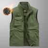 Gilet double face pour homme automne et hiver, sans manches, col montant, multi-poches, séchage rapide, gilet grande taille
