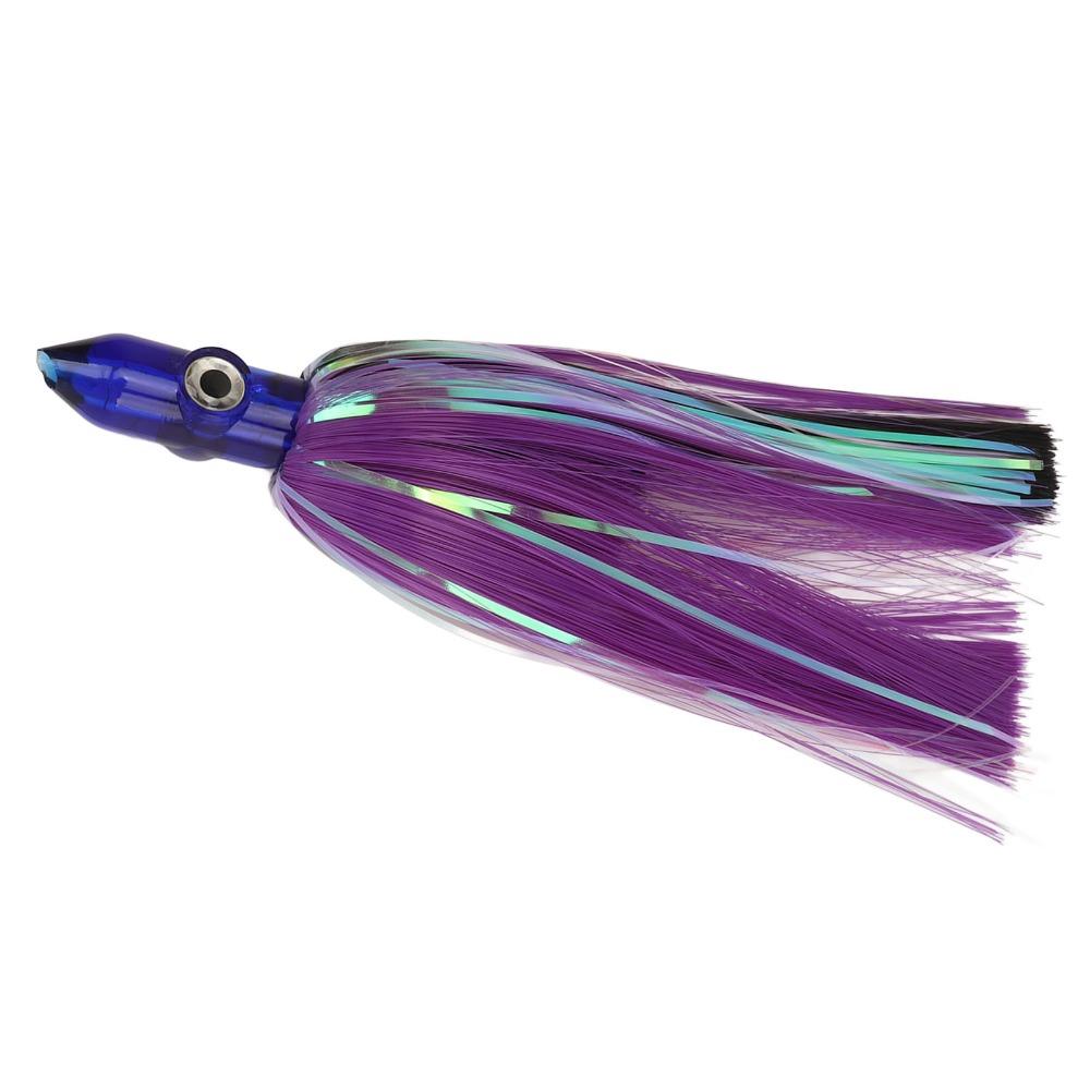 Durable 9inch Octopus Skirts Fishing Lure with 3D Eyes Soft Artificial Squid Skirt Acrylic Head Fishing Lure Freshwater Fishing