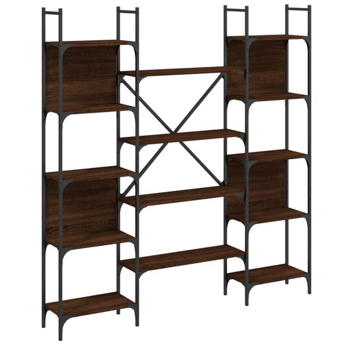 VidaXL Bibliothèque chêne marron 155,5x24x166,5 cm bois d'ingénierie 838862