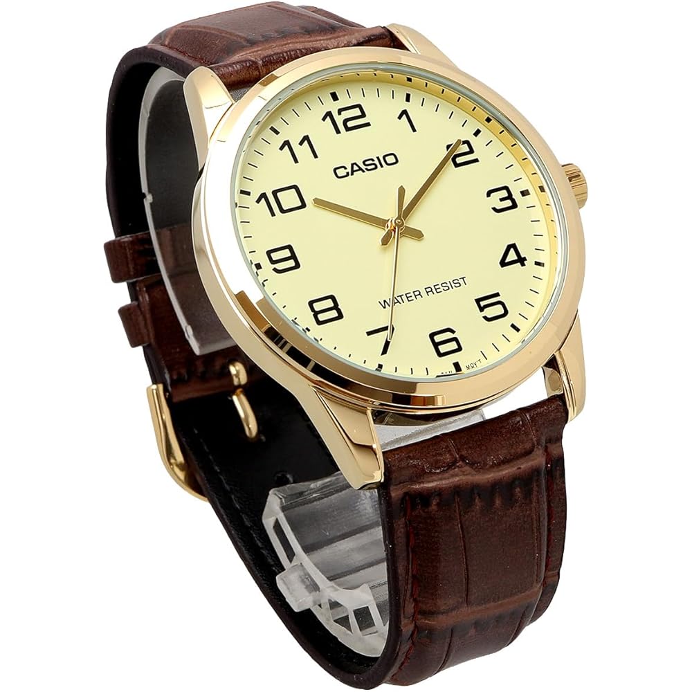 Casio MTP-V001GL-9B Analog Quartz Men's Watch Gold Cream Yellow Casual Style