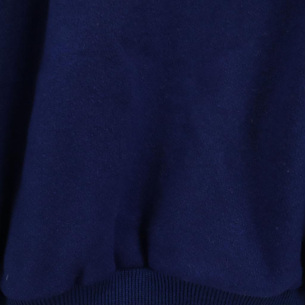 LASLEY KNITTING 60s Wool Vintage Sleeve Leather Stajan 44 Navy System Men's Used