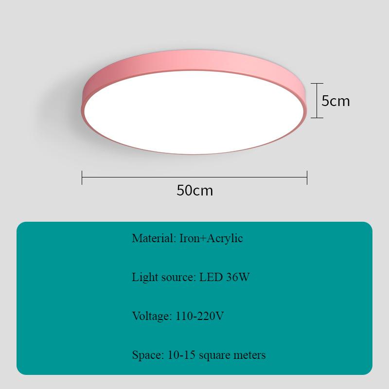 Modern Macaroon Simple Classics Ceiling Lamp Nordic Circle Living Room Bedroom Ceiling Light Led Chip Strobe Luster Atmosphere