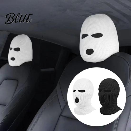 Knitted Winter Beanie Knit Hat 3-Holes Cold Solid Color Cycling Headgear Weather Insulated Thermal Outdoor