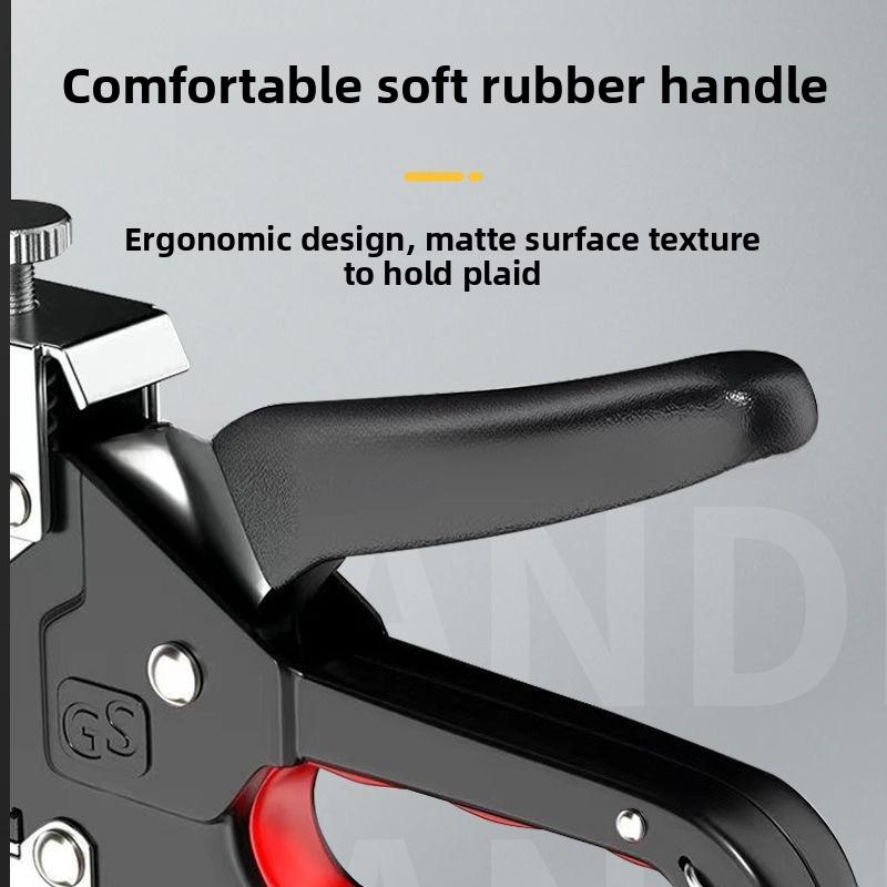 4 in 1 Manuelle Nagelpistole Bauhefter Schwerlast Luftnagel Holzbearbeitung Spezialheftklammer Buch Haushalt Heimwerken mit 600 Heftklammern