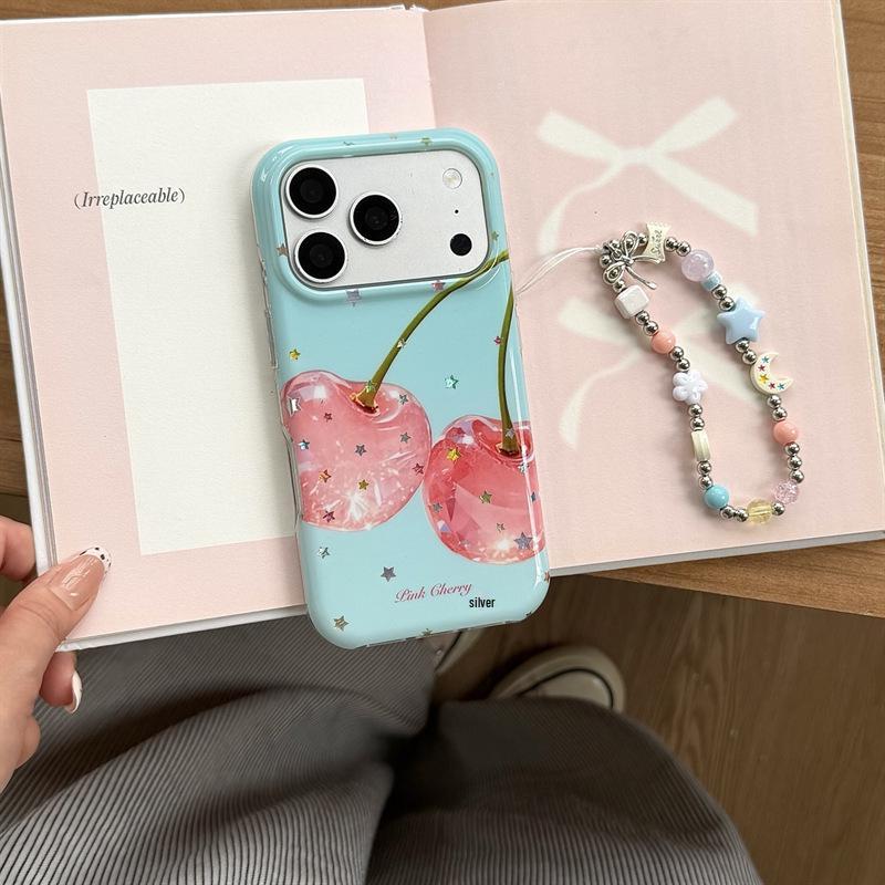 Vibrant Stars and Cherries Case for iPhone 17/16 Pro Max/15/14