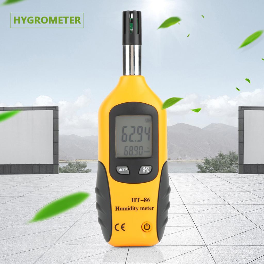 Digital Thermometer Hygrometer Wet Bulb Dew Point Temperature Meter