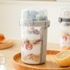 Food-grade PP Yogurt Parfait Cups with Spoon Fork Double-layer Breakfast Cup  on The Go