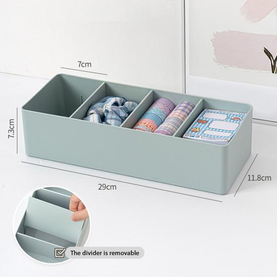 Adjustable Drawer Divider Box Multi-Compartment Drawer Organizer Desk Storage Box for Cosmetics Snacks with Removable Dividers