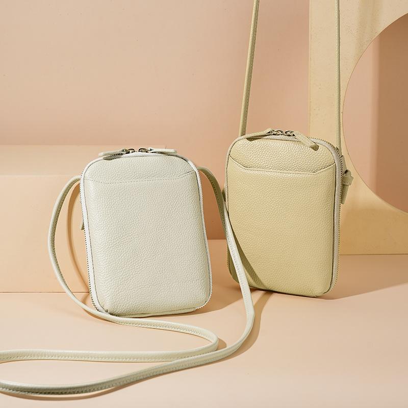 New Women Handbags Genuine Leather Zipper Crossbody Bags Female Large Capacity Shoulder Bags for Women Solid Phone Purse Flap