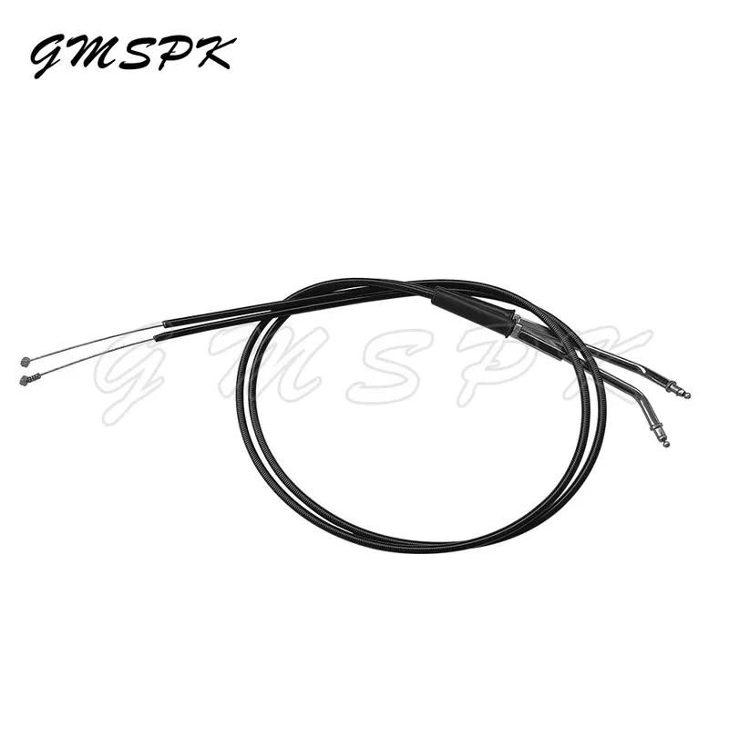 1 Set Motorcycle 180cm Clutch Line 130cm Lengthened Throttle Cable Fit for Harley Sportster 883 1200 Dyna Softail Heritage Road