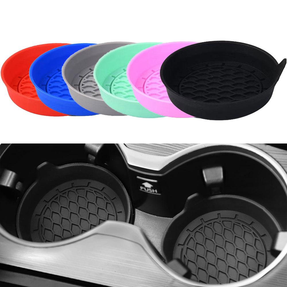 2/S Car Cup Holder Coaster Silicone Cup Holder Insert Universal Non-Slip Cup Holders Car Accessories Interior Silent Cup Pad