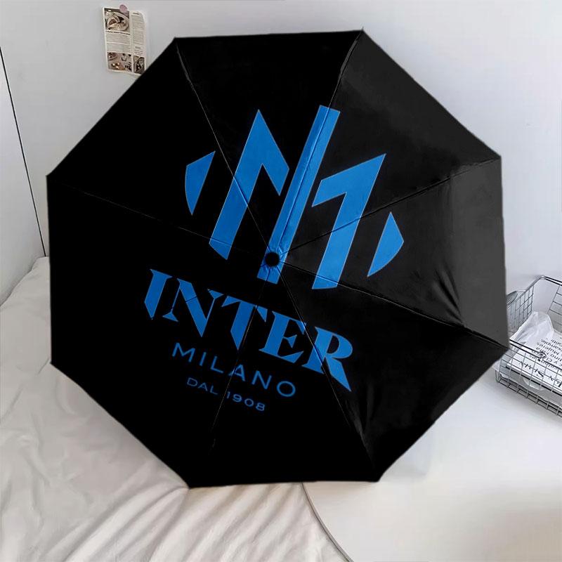 Inter Milan, automatic folding umbrella, portable and foldable design, 8 ribs, a Christmas or birthday gift.