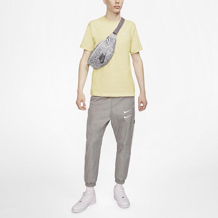 Nike Round-Neck Short Sleeve T-Shirt Men Tops Yellow AR4999-113