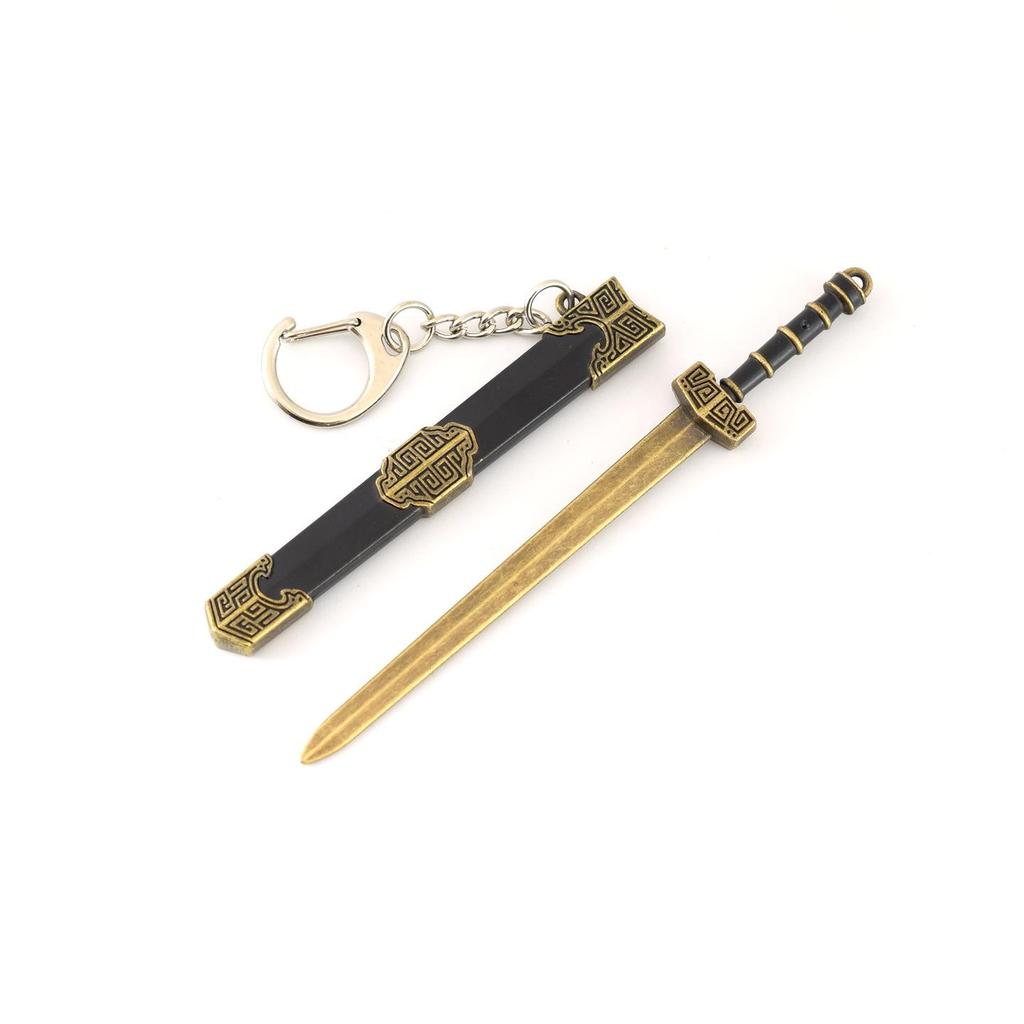 Qin Shi Huang Miniature Sword Model - 12cm Metal Toy Ornament (Unsharpened)