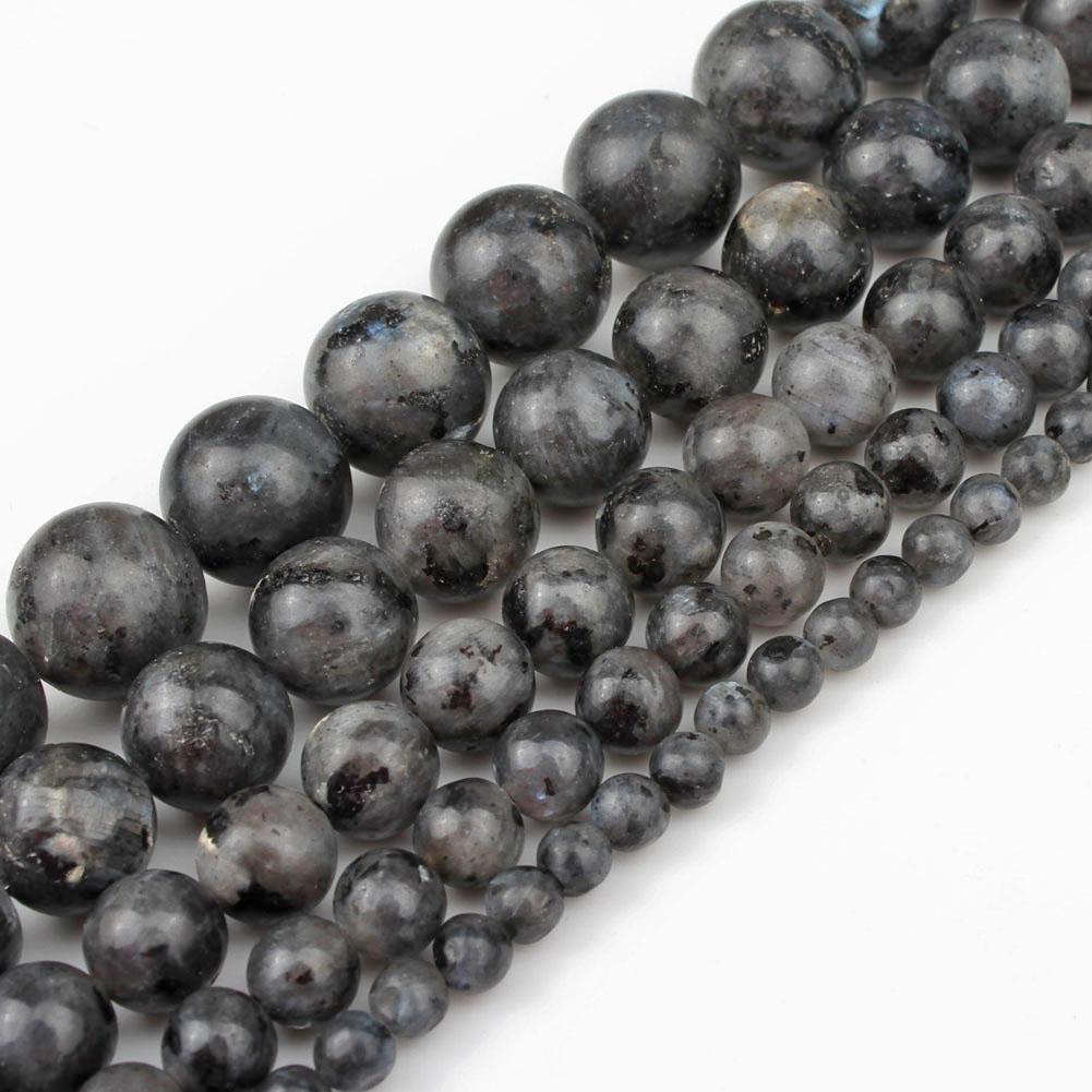 Wholesale 4-14mm Natural Black Volcanic Lava Stone Round Beads 15" Pick Size For Jewelry Making Diy Bracelet