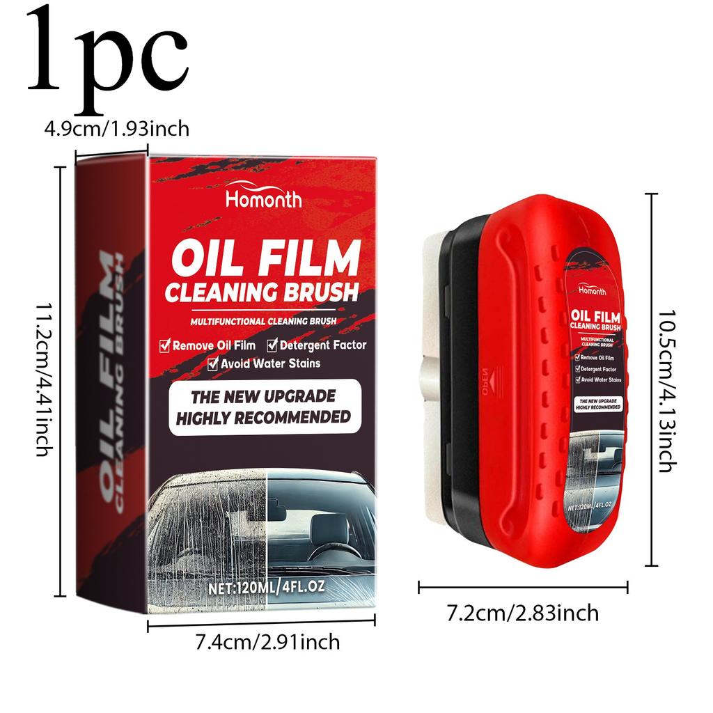 Upgrade Car Glass Oil Film Remover Brush For Windshield Leakproof Cover Brush Auto Car Oil Film Cleaning Brush Window Polishing