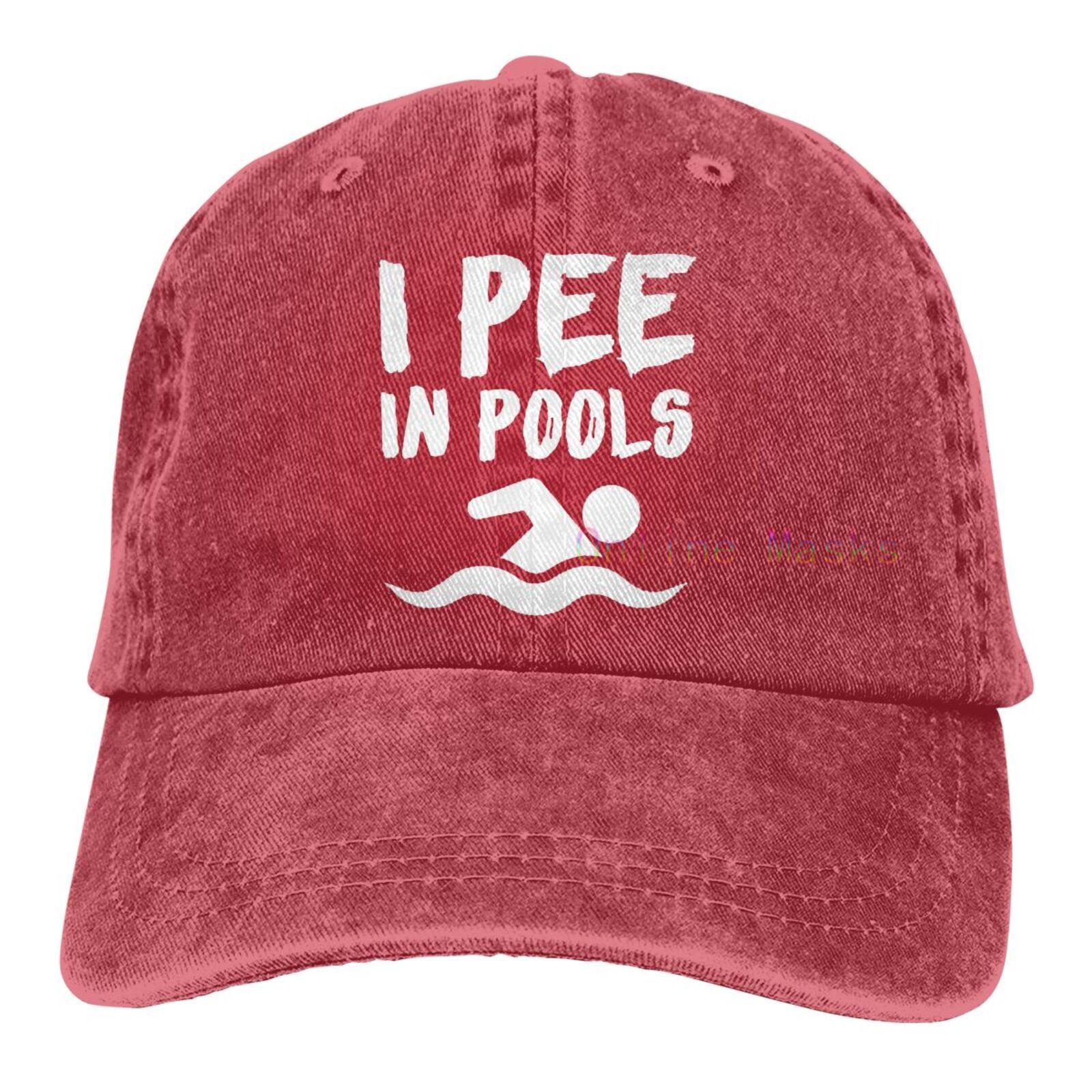 

Бейсболка I Pee in Pools для женщин унисекс, унисекс, 100% мытый хлопок, регулируемая винтажная бейсбольная кепка для папы, дальнобойщик Adjustable