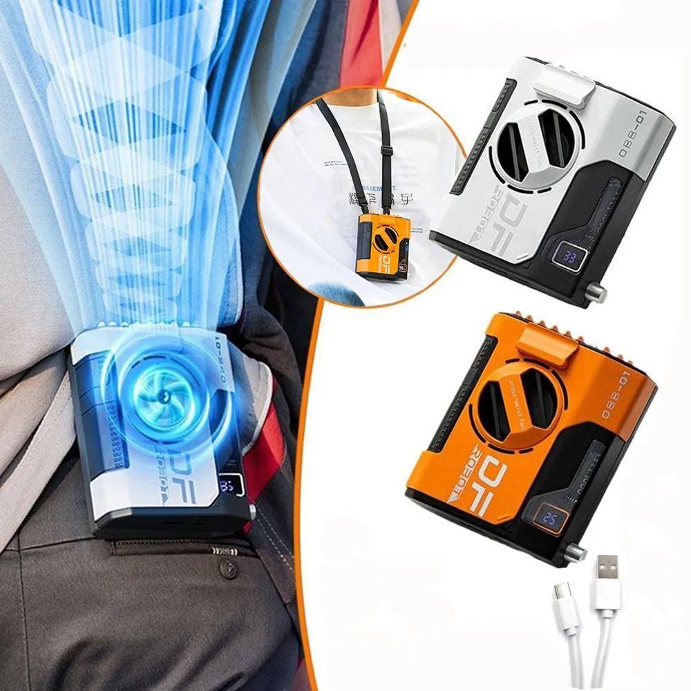 

USB перезаряжаемый подвесной вентилятор на талии Сверхлегкий электрический воздухоохладитель Портативный шейный вентилятор на открытом воздухе