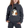 Kids Halloween Hoodie with Ghost Print Long Sleeve Pullover Sweatshirt for Boys and Girls Soft Comfortable Casual Top