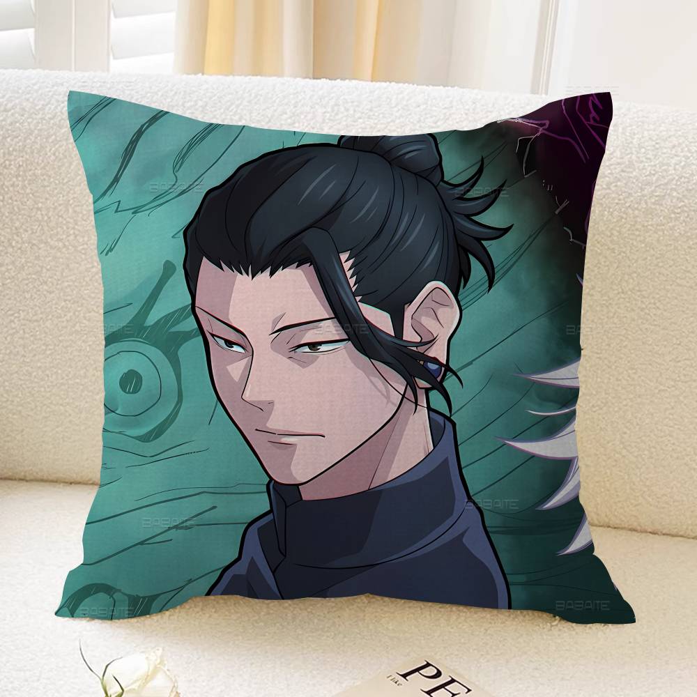 Cartoon Figure Suguru Geto Lucky Dragon Pillow Cover Sofa Cushion Cover Home Room Decoration Children Gift