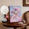 DIY Diamond Art Pearl Painting Kit for Adults,  Lizard Special Shaped Pearl Art Painting Wall for Home Office Decor Handmade Gift
