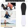 Dual-Grit Double-Sided Foot Files, Coarse & Fine Pedicure Foot Scraper, Callus Remover, Heel Scrubber, Exfoliating Foot Rasp with Plastic Handle