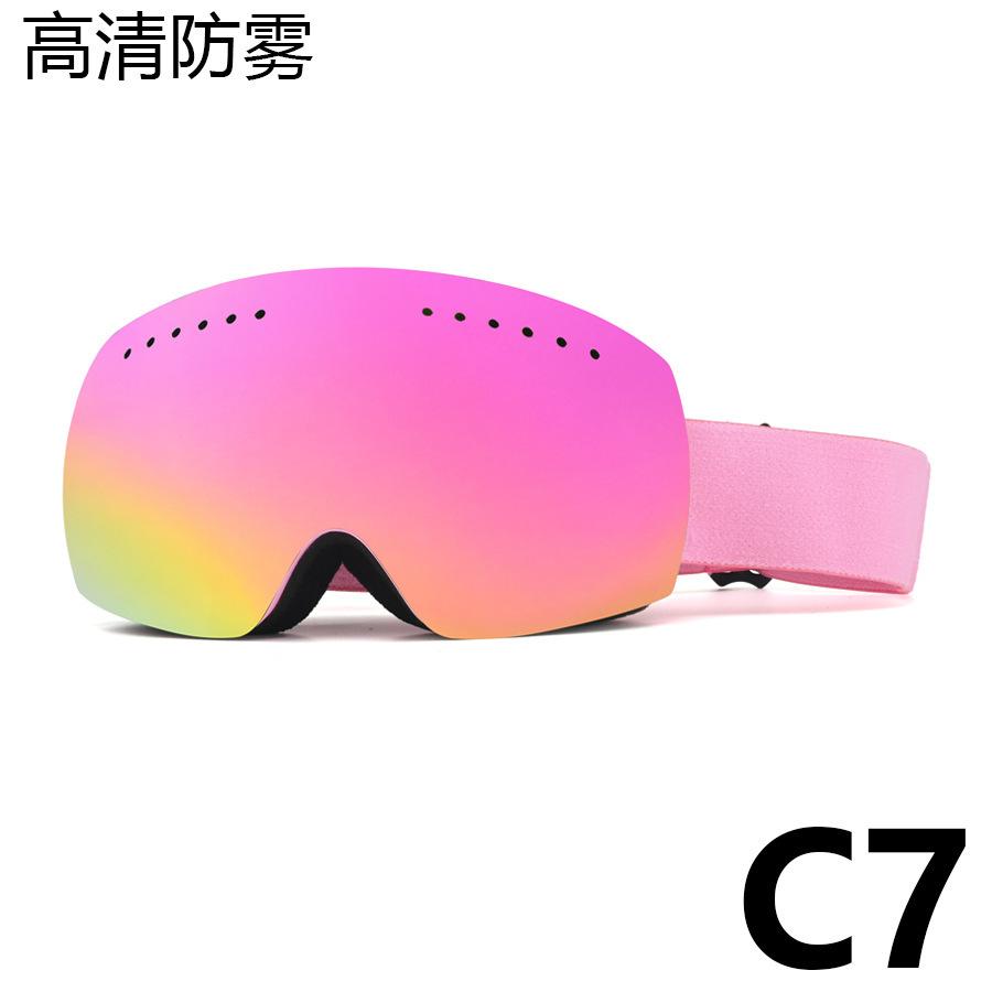 New Double-layer Anti-fog Ski Goggles, Outdoor Spherical Ski Glasses, Adult Protective Goggles for Mountaineering and Outdoor Snow Activities