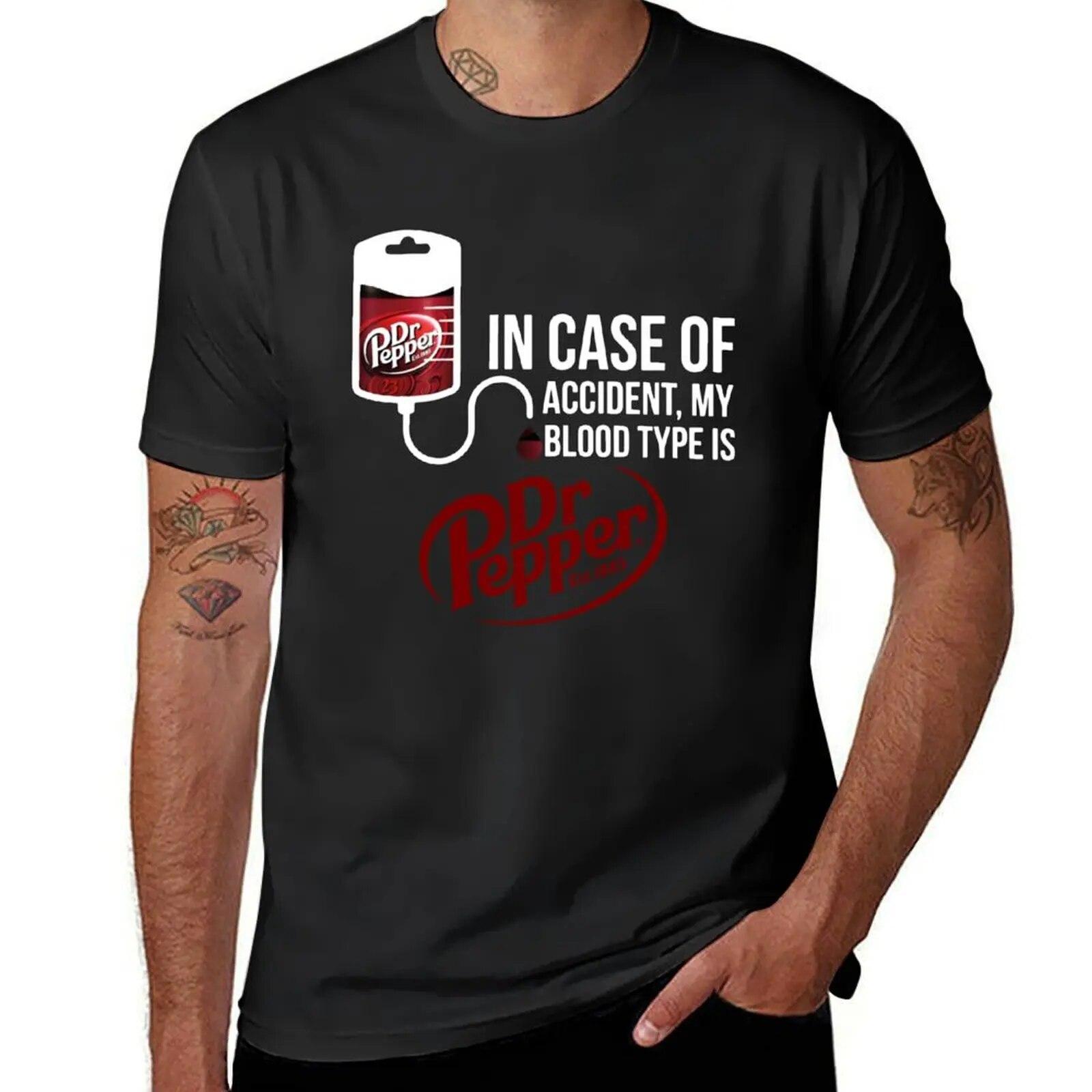 

на случай несчастного случая Моя группа крови — футболка DR.Pepper эстетичная одежда быстросохнущие топы спортивные фанаты одежда унисекс унисекс