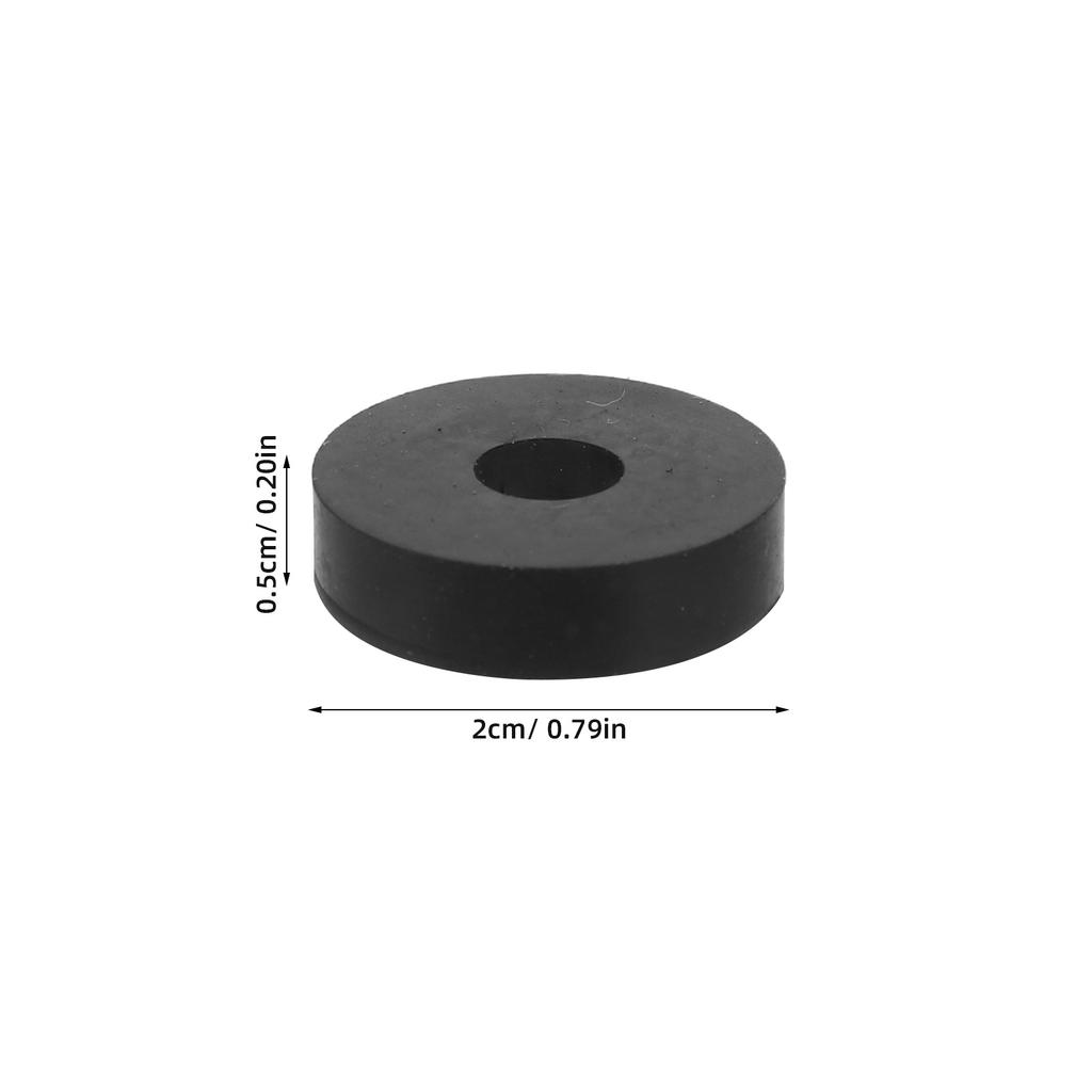 50pcs Rubber O-Type Washers 20Mm Od 6Mm Id 5Mm Thick Black Vibration Damping Isolation Mount For Machinery Equipment Anti