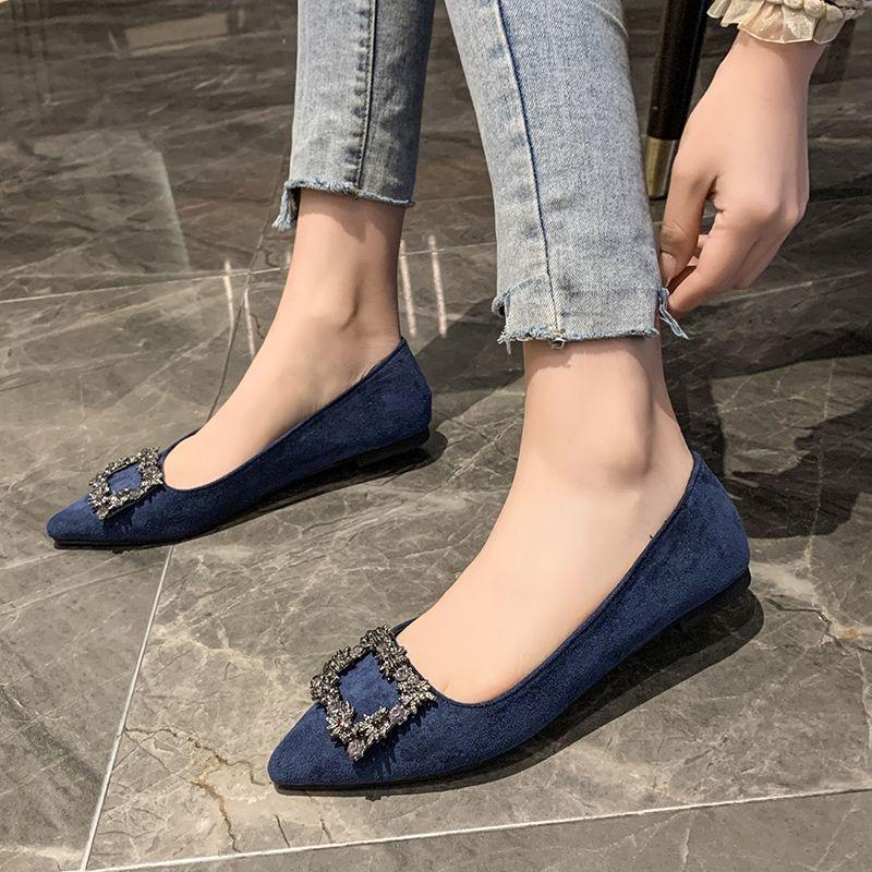 Pointed soft-soled single shoes spring and summer 2025 new Xiaoxiang versatile flat shoes women