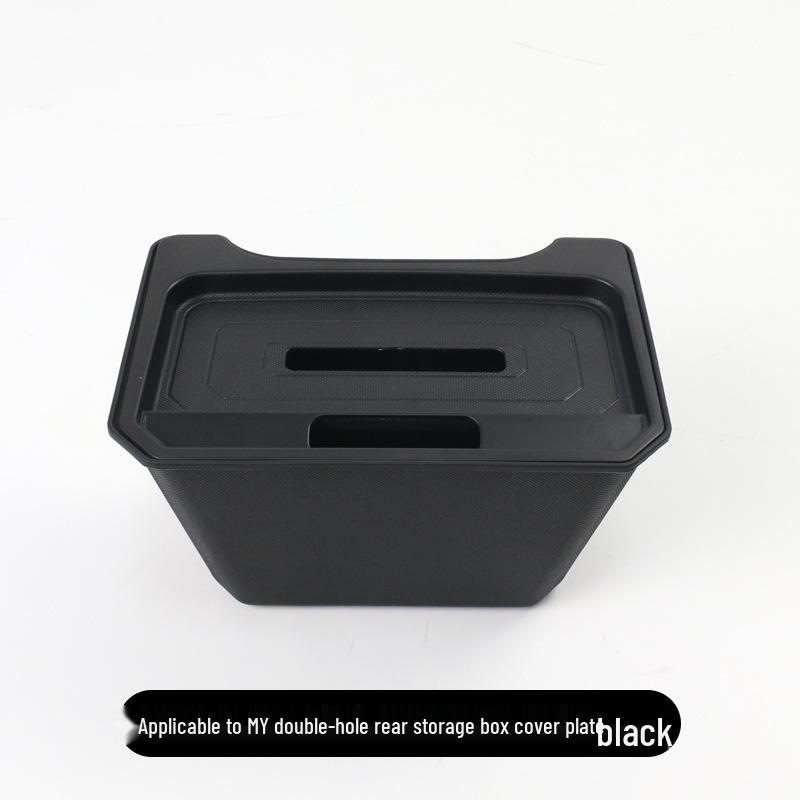 Tesla Model Y Rear Center TPE Storage and Trash Bin Accessory