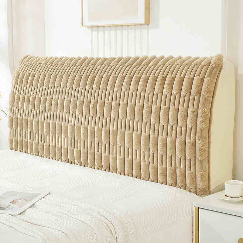 

Утолщенный плюшевый чехол для изголовья кровати, универсальный эластичный чехол для изголовья кровати, противоскользящий защитный чехол для изголовья кровати W180 xH60-65cm