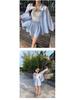 Women's Loose Casual Sports Set: Thin Sun Protection Long Sleeve Shirt & Wide Leg Shorts - New Korean Summer Style