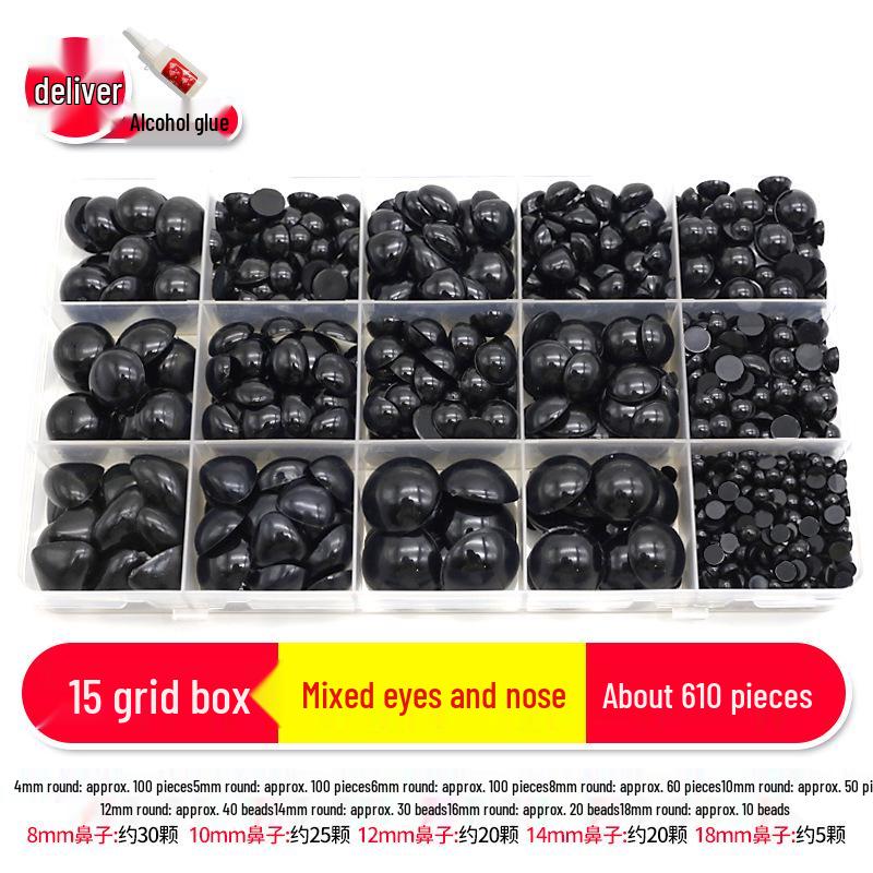 Kids' DIY Colored Eye Stickers for Crafting: Animal-Themed Black and White Eyeballs