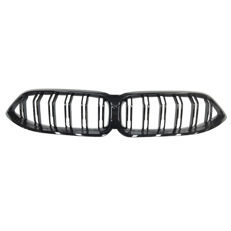 BMW 8 Series G14/G15 Facelift Gloss Black/Carbon Fiber Double Line Mesh Front Grille