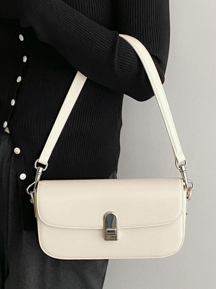 Einfarbige PU-Leder-Schultertaschen für Damen Trendige Einfache Mode Damen Hand-Handtaschen Luxuriöse Damen Achseltaschen