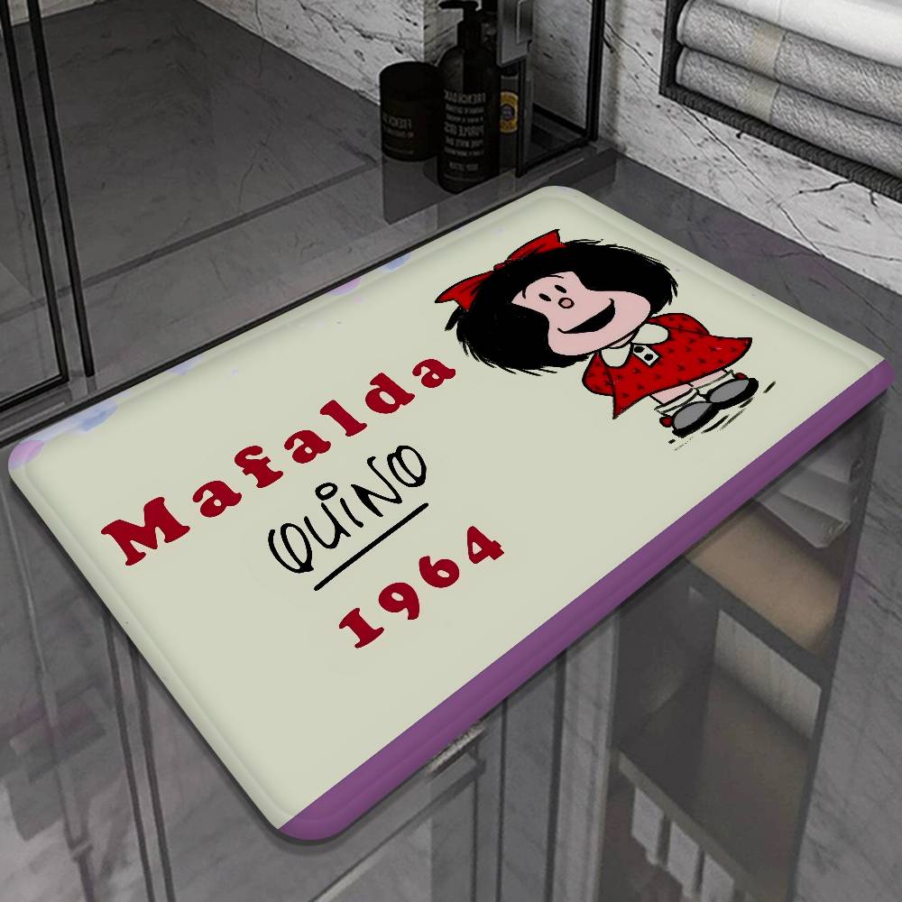 

M-Mafalda Cartoon Room Mats Retro Multiple Choice Living Room Kitchen Rug Non-Slip Welcome Rug 50x80 cm