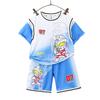 Boys Summer Outfit 2024 Stylish Cotton Two Piece Set Soft Comfortable Cartoon Design For Ages 3 To 8