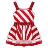 Girls Christmas Dance Costume Sleeveless Shiny Sequins Striped Figure Ice Skating Roller Skating Leotard Dress