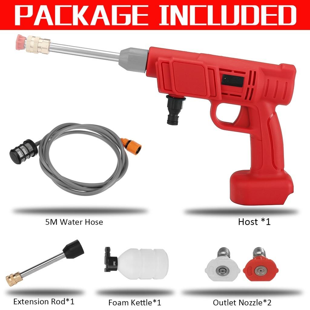 88VF 1000W Cordless Water Jet Car Washer Portable High Pressure Water Spray Gun Foam Water Nozzle Cleaning Machine