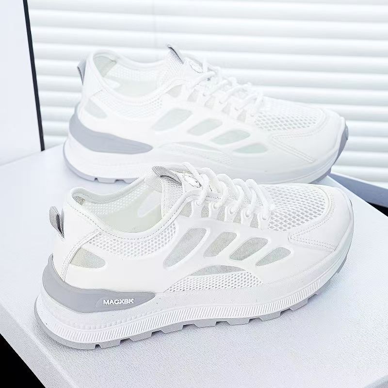 Sommer Damen Schuhe neue atmungsaktive Mesh-Schuhe Kinder Koreanische Version vielseitige kleine weiße Schuhe Plateau Sportschuhe lässige Dad-Schuhe Damen
