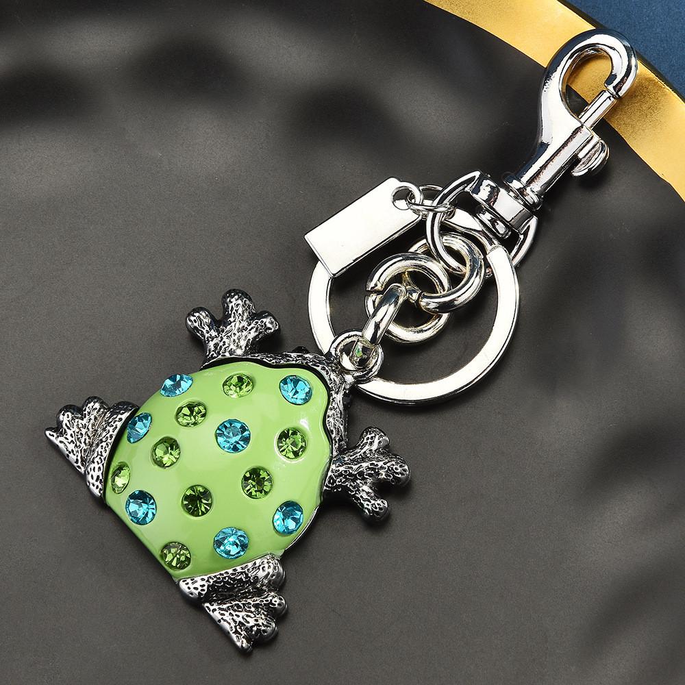 Summer Frog Bag Decor Alloy Gold Silver Keyring Fashion Accessory For Women