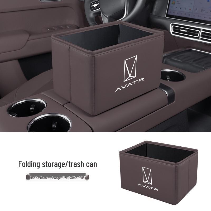 Avatr Car Storage Box: Multi-functional Folding Trash Can for Models 06/07/12/11.