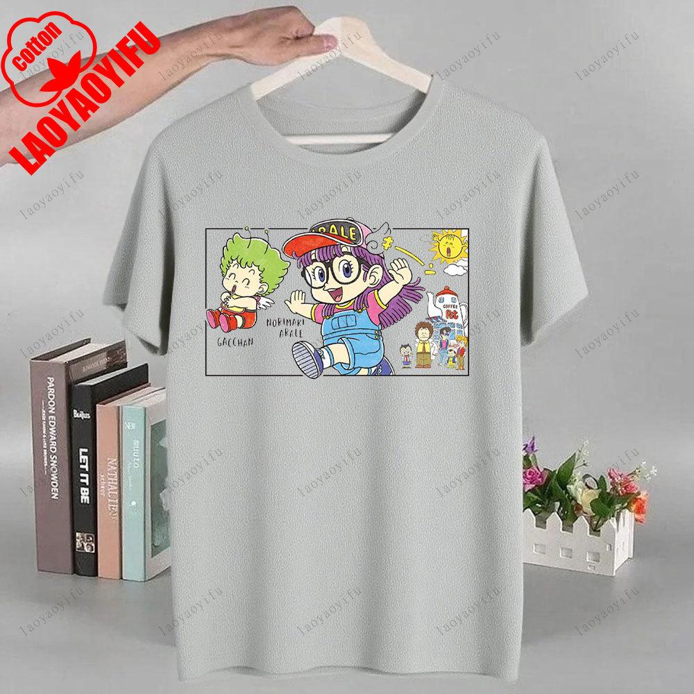 Arale T-shirts Women Graphic Japanese Manga Tshirt Breathable Camisetas Fashionable and Casual Cotton Short Sleeved Round Neck