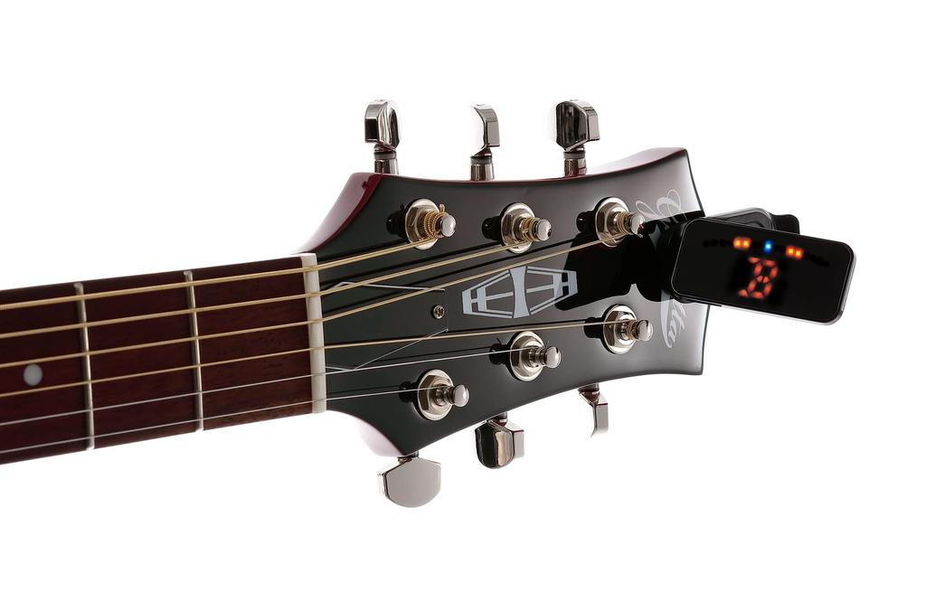 KORG Pitchclip 2+ Clip-on Tuner for GuitarBass (PC-2+) - Lightweight, 18-Hour Continuous Operation, Adjustable Angle, Left-Handed Compatible, Black