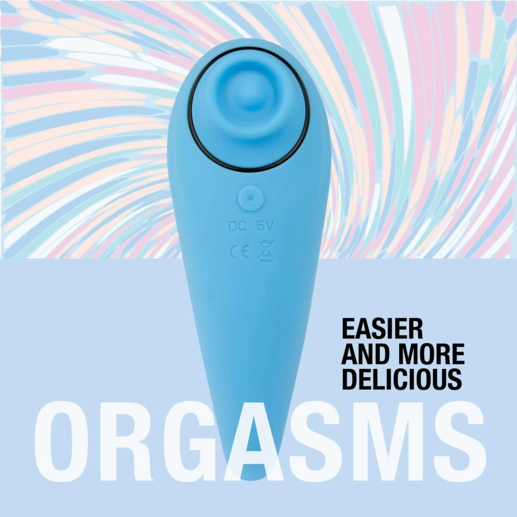 FeelzToys - FemmeGasm Tapping & Tickling Vibrator Turquoise
