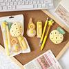 5pcs/set Cute with Fruit Brooch Stationery Set Writing Set Reward Gifts Gel Pen Pencil Eraser Students