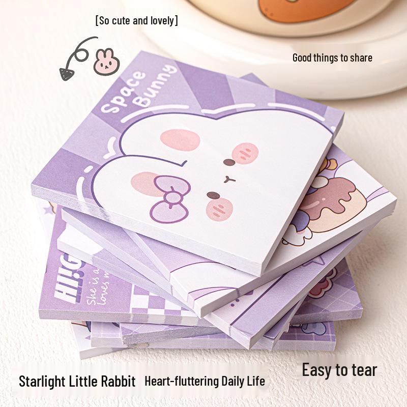 Adorable Red Book Style Sticky Notes with Girly Heart Design for Students