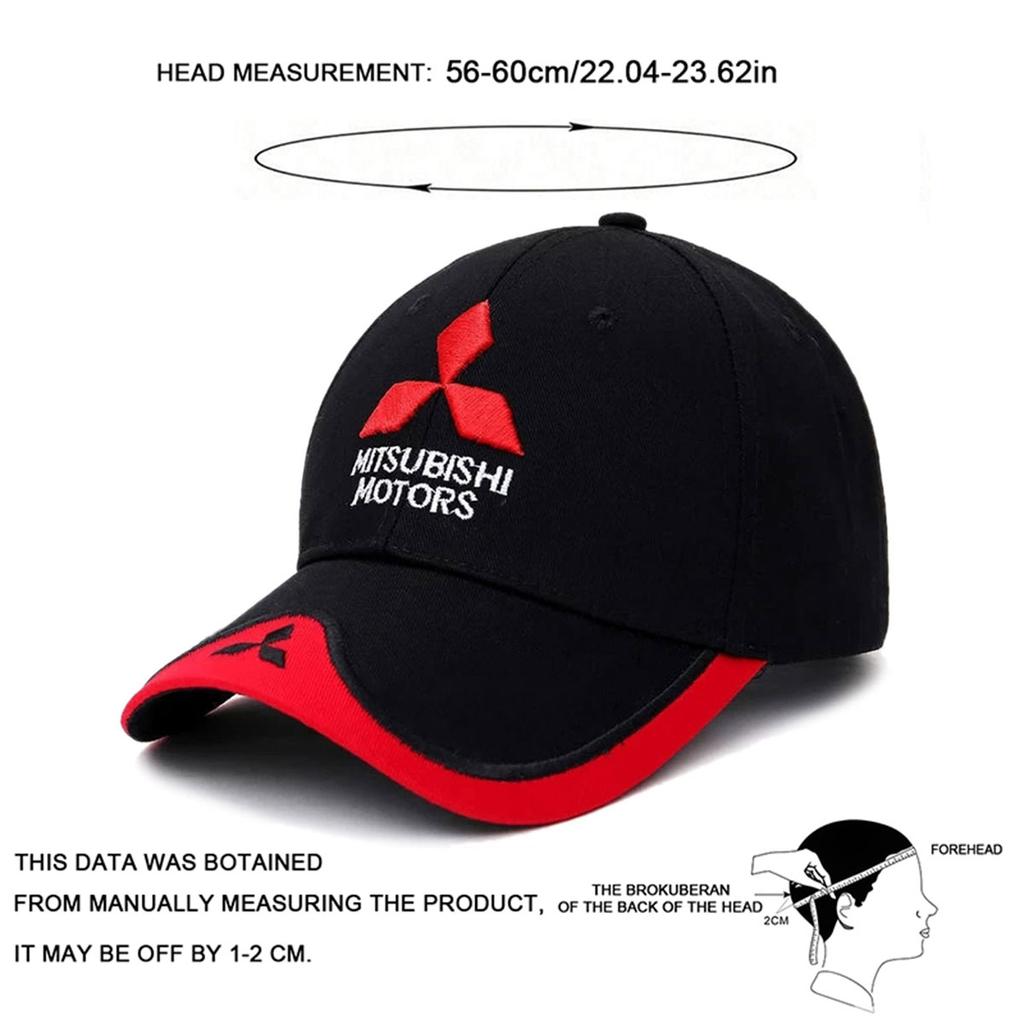 Unisex Mitsubishi Stickerei Baseballkappen Frühling und Herbst Outdoor Verstellbar Lässige Hüte Sonnenschutzmütze